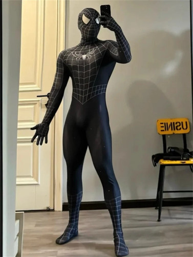 Costume spiderman nero tuta - spiderman,
