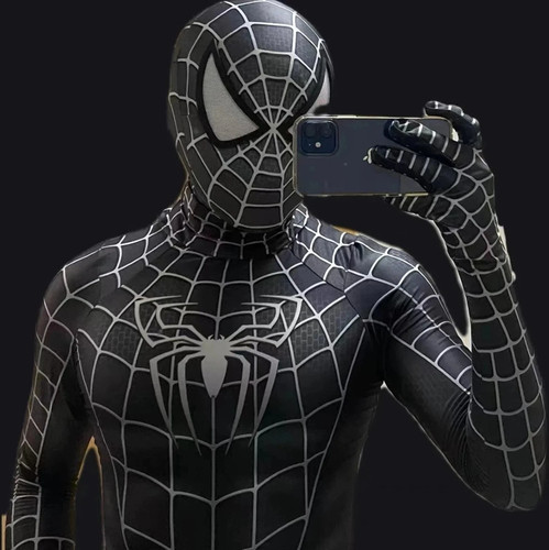 Costume spiderman nero tuta - costume,